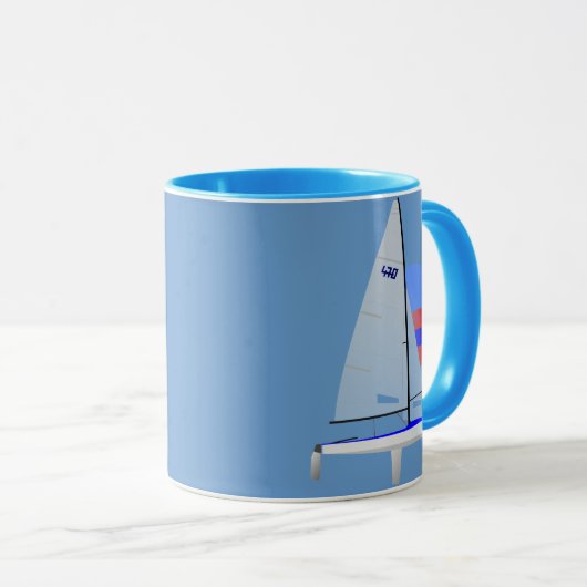 470 Klasse raceboot Mok (Voorkant rechts)