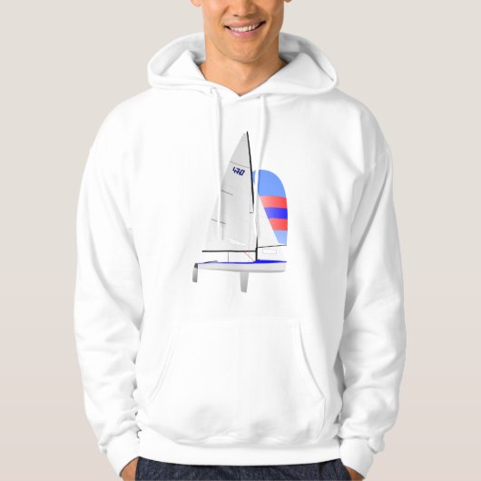 470 Racing Sailboat onedesign Olympische klasse Hoodie (Voorkant)
