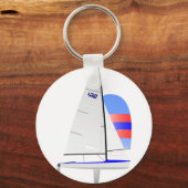 470 Racing Sailboat onedesign Olympische klasse Sleutelhanger (Voorkant)