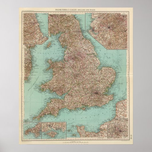 4748 Inghilterra, Galles Poster (Voorkant)