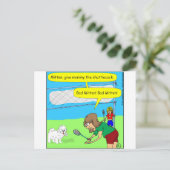 474 Cartoon met mannetjesmitten Briefkaart (Staand voorkant)