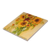 4782 Sunlfowers in Ball Canning Jar Tegeltje (Zijkant)