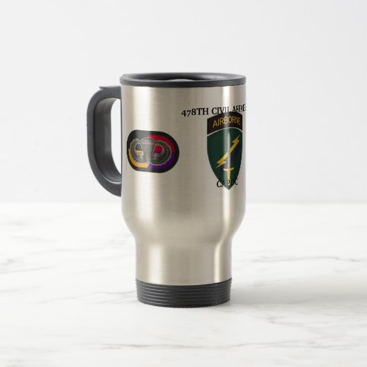 478E BATTALION TRAVEL MUG REISBEKER (Voorkant links)