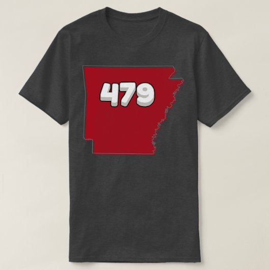 479 ARKANSAS AREA CODES WPS T-SHIRT (Design voorkant)