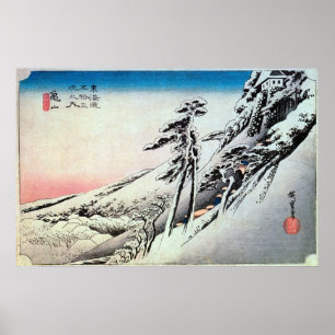 47. 亀 宿, 広 Kameyama-juku, Hiroshige, Ukiyo-e Poster