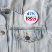 47% betaalt geen belastingen? ronde button 5,7 cm (In situ)