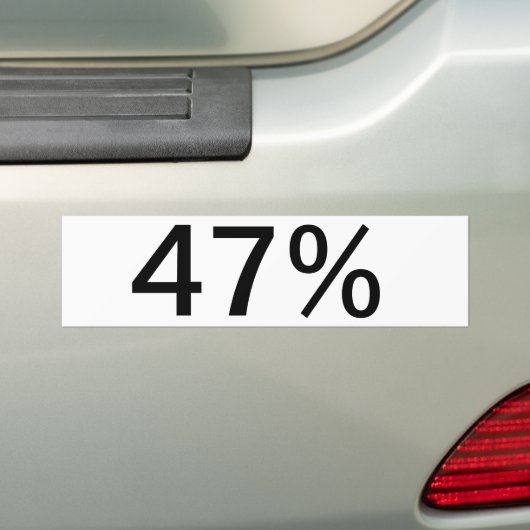 47% BUMPERSTICKER (Op auto)