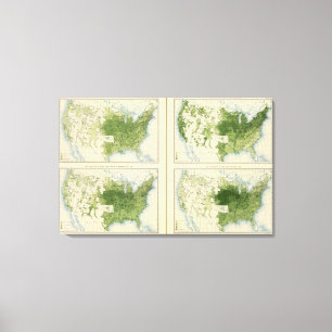 47 corn. 1890 canvas afdruk