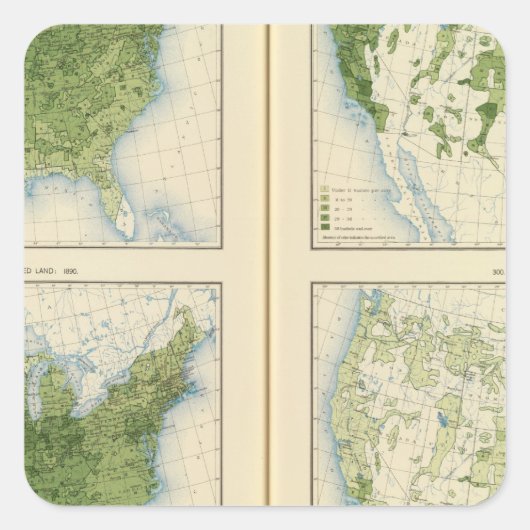 47 corn. 1890 vierkante sticker (Voorkant)