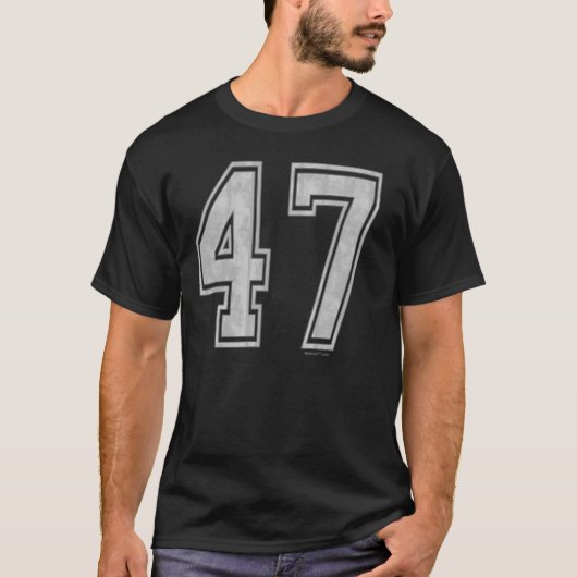47 Custom Jersey grijs T-shirt (Voorkant)