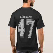 47 Custom Jersey grijs T-shirt (Achterkant)