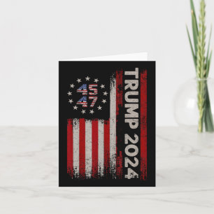 47 Donald Trump 2024 Amerikaanse vlag 2024 Verkiez Kaart