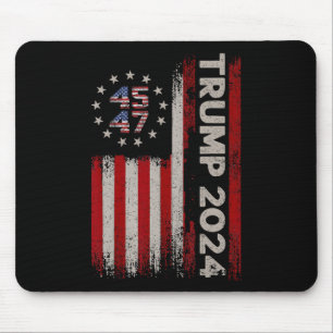 47 Donald Trump 2024 Amerikaanse vlag 2024 Verkiez Muismat