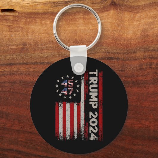 47 Donald Trump 2024 Amerikaanse vlag 2024 Verkiez Sleutelhanger (Voorkant)
