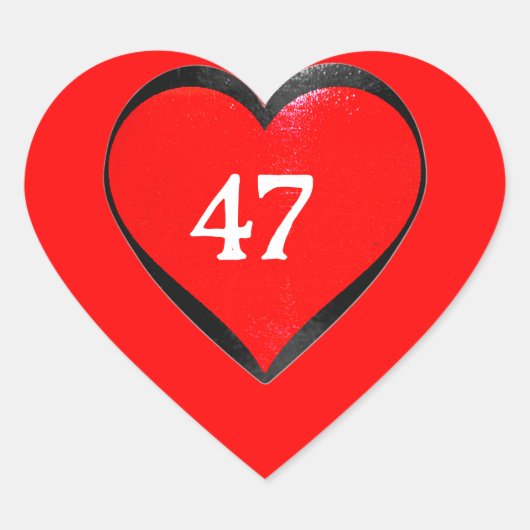 47 HART STICKER (Voorkant)