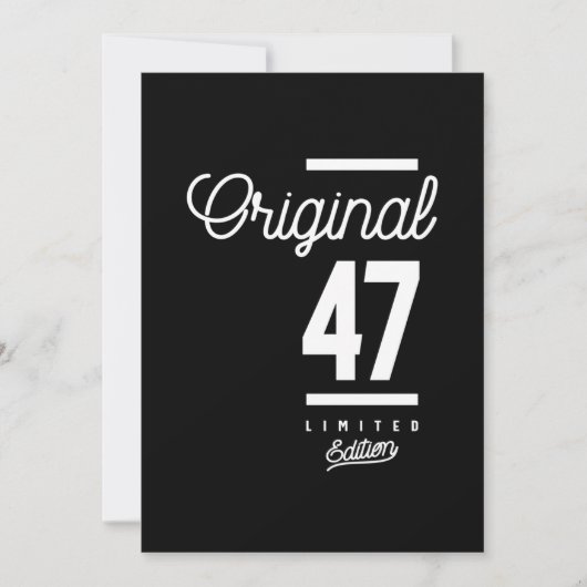 47 jaar - 47e verjaardag Funny Gift Bedankkaart (Voorkant)