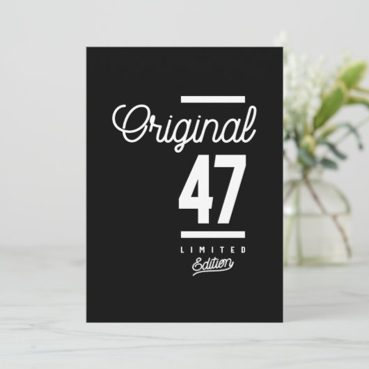 47 jaar - 47e verjaardag Funny Gift Bedankkaart (Staand voorkant)