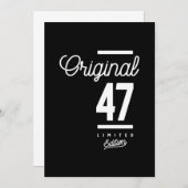 47 jaar - 47e verjaardag Funny Gift Kaart (Voorkant / Achterkant)