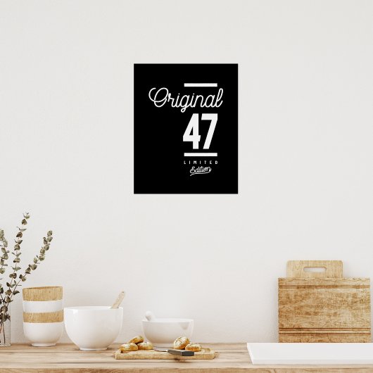 47 jaar - 47e verjaardag Funny Gift Poster (Keuken)