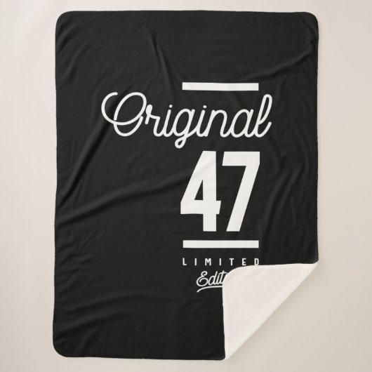 47 jaar - 47e verjaardag Funny Gift Sherpa Deken (Voorkant)