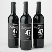 47 jaar - 47e verjaardag Funny Gift Wijn Etiket (Flessen)