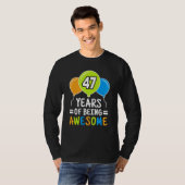 47 jaar Geweldige 47th Birthday Balloon T-shirt (Voorkant volledig)
