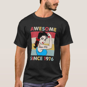 47 jaar Geweldige sinds 1976 47e verjaardag T-shirt