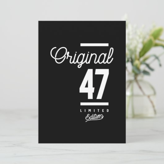 47 Jaar Oud - 47e Verjaardag Grappig Cadeau Kaart (Staand voorkant)