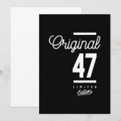 47 Jaar Oud - 47e Verjaardag Grappig Cadeau Kaart (Voorkant / Achterkant)