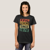 47 jaar oud Bday 1978 Epic Legend 47e verjaardag T-shirt (Voorkant volledig)