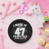 47 Jaar Oud Sarcastisch Meme Grappig 47e Verjaarda Papieren Bordje (Feest)