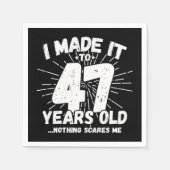 47 Jaar Oud Sarcastisch Meme Grappig 47e Verjaarda Servet (Voorkant)