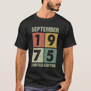 47 Jaar Oud September 1975 47e Verjaardag T-shirt