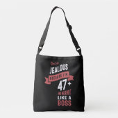 47 jaar oude bruistocht crossbody tas (Achterkant)