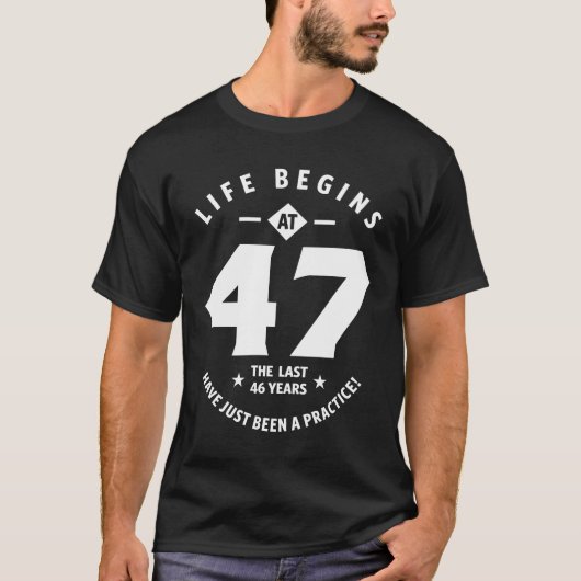 47 jaar oude cadeau | 47e geboorte-cadeauideeën t-shirt (Voorkant)