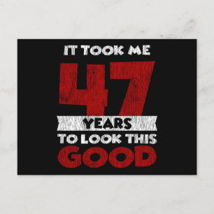 47 jaar oude dag nam me er goed uitzien 47e verjaa briefkaart