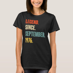 47 jaar oude leggende sinds september 1976 47e her t-shirt
