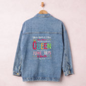47-jarige meisjes 47e verjaardag koningin juni 197 denim jacket (Hangar)