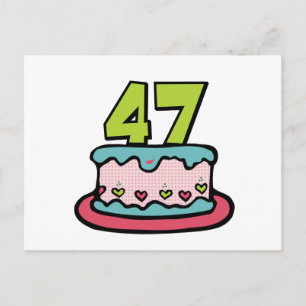 47-jarige verjaardagskaart briefkaart