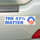47% Matter Obama 2012 Bumpersticker (Op auto)