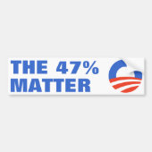47% Matter Obama 2012 Bumpersticker (Voorkant)