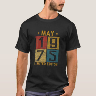  47 mei 1975, geboren in 1975 47 jaar t-shirt