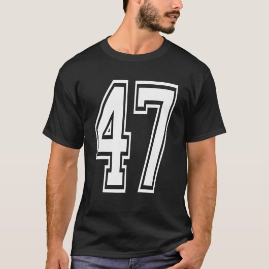 47 Nummer van de Birthday College T-shirt (Voorkant)