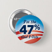 47% Obama-Button Ronde Button 5,7 Cm (Voorkant /achterkant)