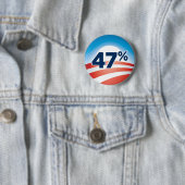 47% Obama-Button Ronde Button 5,7 Cm (In situ)