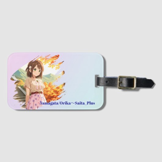 47_Plus 山形 織花 - Yamagata Orika Bagagelabel (Voorkant (horizontaal))