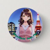 47_Plus 東京 華莉 - Tokyo Karin Ronde Button 5,7 Cm (Voorkant)
