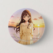 47_Plus 石川 雅莉 - Ishikawa Mari Ronde Button 5,7 Cm (Voorkant)