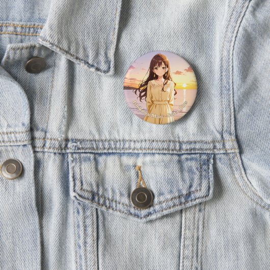 47_Plus 石川 雅莉 - Ishikawa Mari Ronde Button 5,7 Cm (In situ)