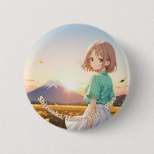 47_Plus 静岡 陽菜 - Shizuoka Hina Ronde Button 5,7 Cm (Voorkant)